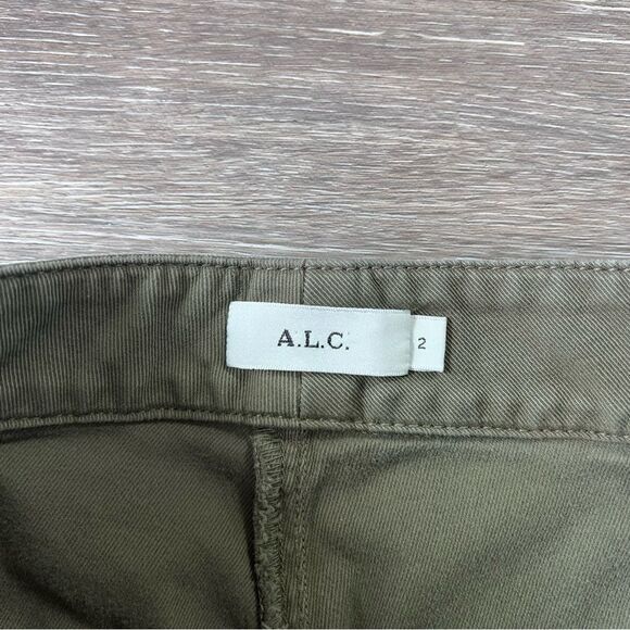 ALC pierce twill sailor pant in army green wide leg women’s size 2 (small flaw)‎ - Picture 7 of 9